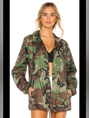 HUF Women’s Green Brown Camo Field Jacket